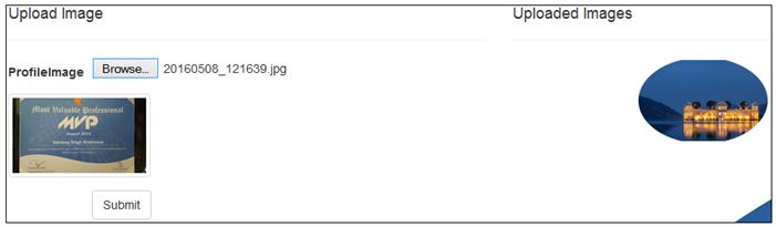 Uploading image resize output